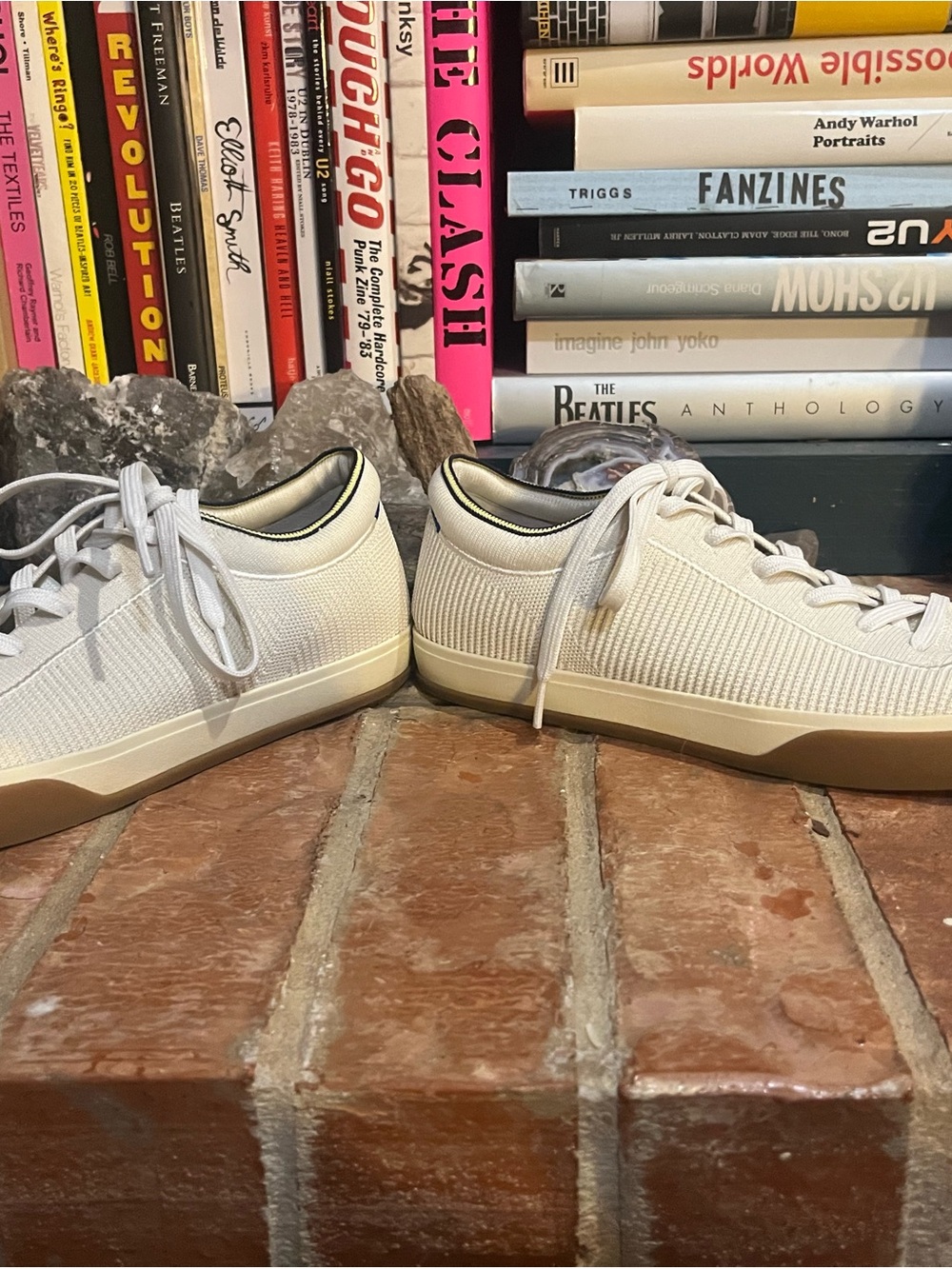 Rothy's Women's White Knit Sneakers - Picture 6 of 7